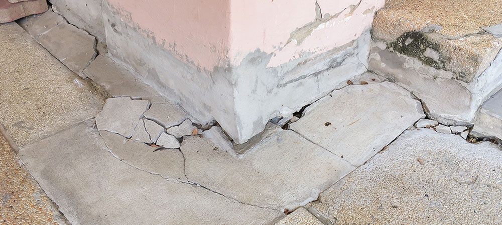 cracked basement flooring